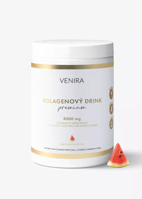 VENIRA PREMIUM kolagenový drink pro vlasy, nehty a pleť, meloun